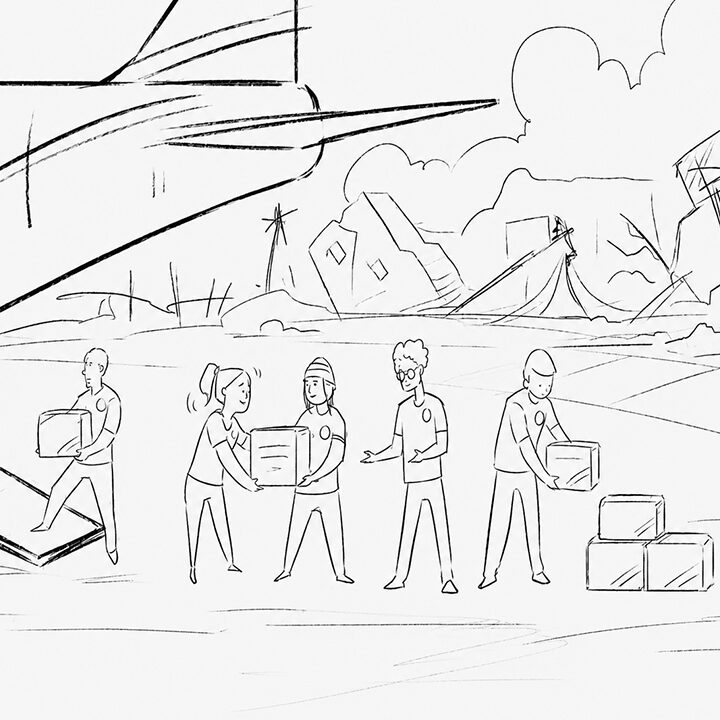 Disaster relief sketch