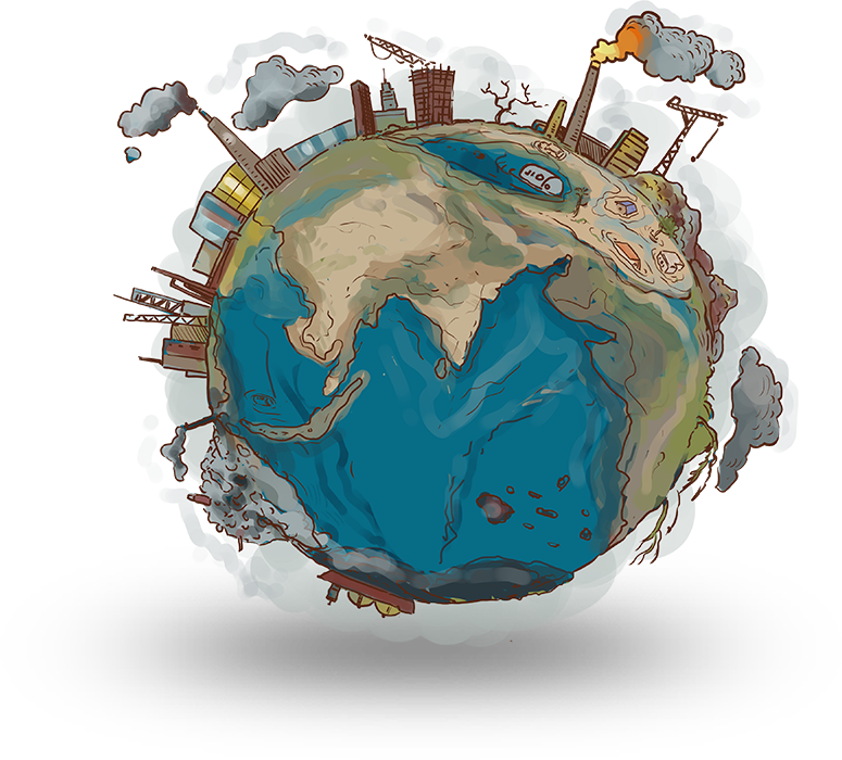 Flood Management Globe Illustration