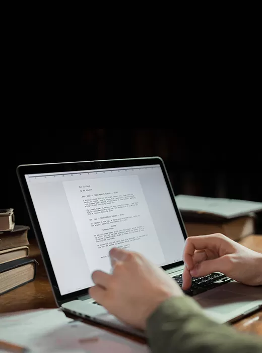 script writing Creative Design Studio & Media Production Studio in Delhi